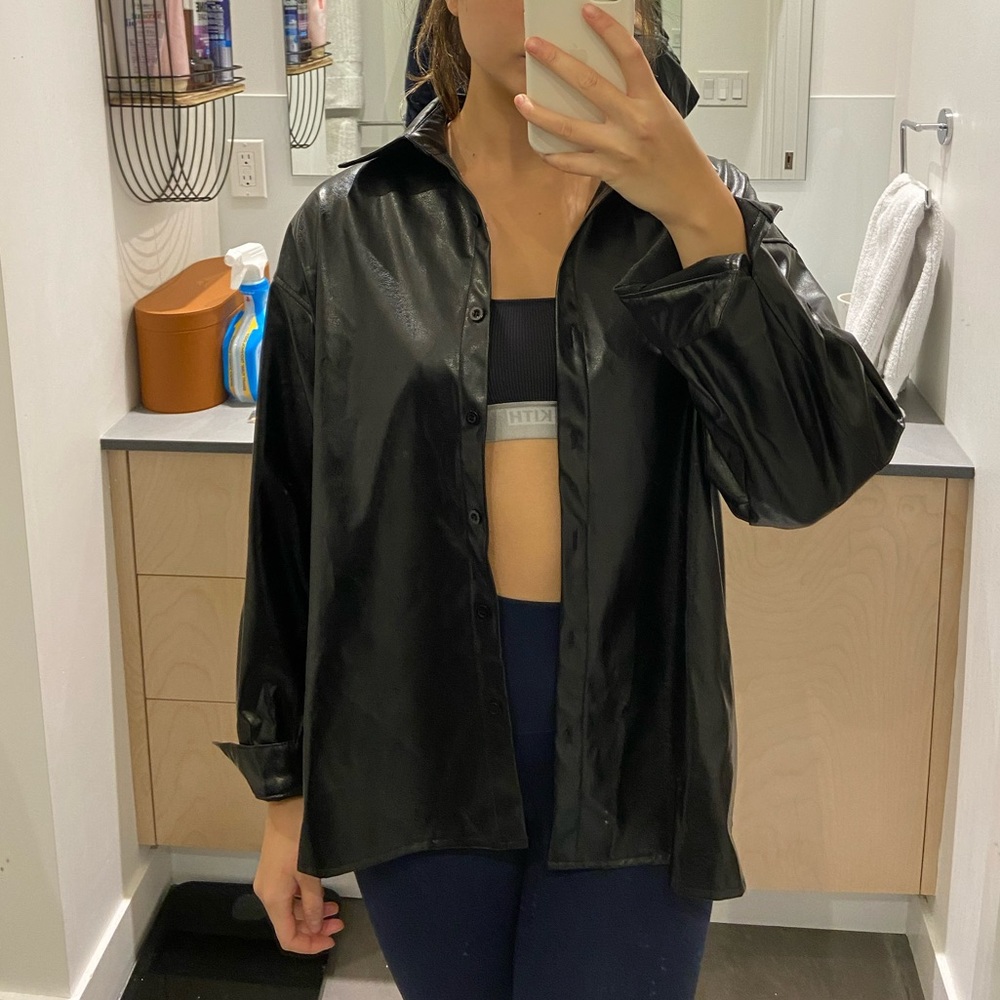 FAUX LEATHER SHACKET - Picture 4 of 4